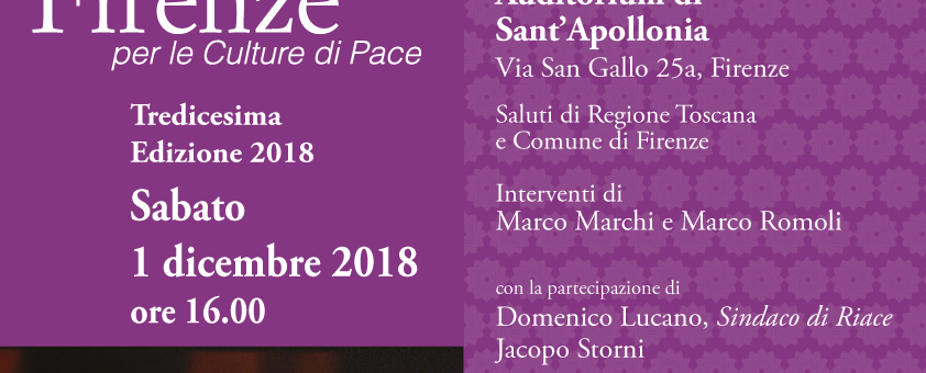 Premiazione Premio Firenze per le culture di Pace